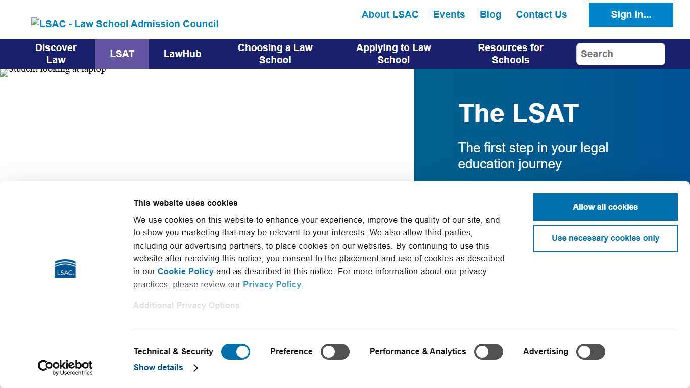 Take the LSAT - Law School Admission Test The Law School Admission Council