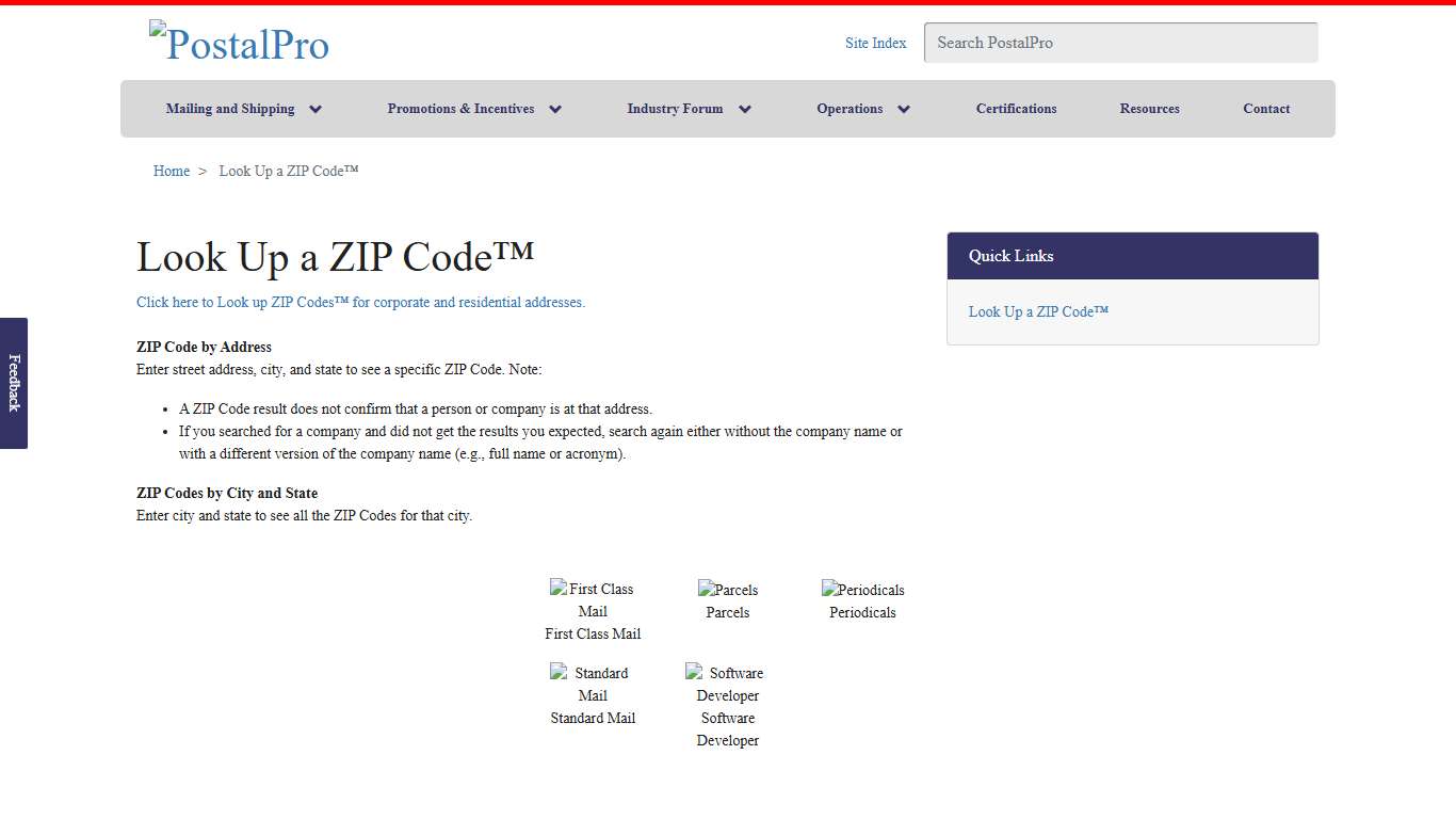 Look Up a ZIP Code™ PostalPro